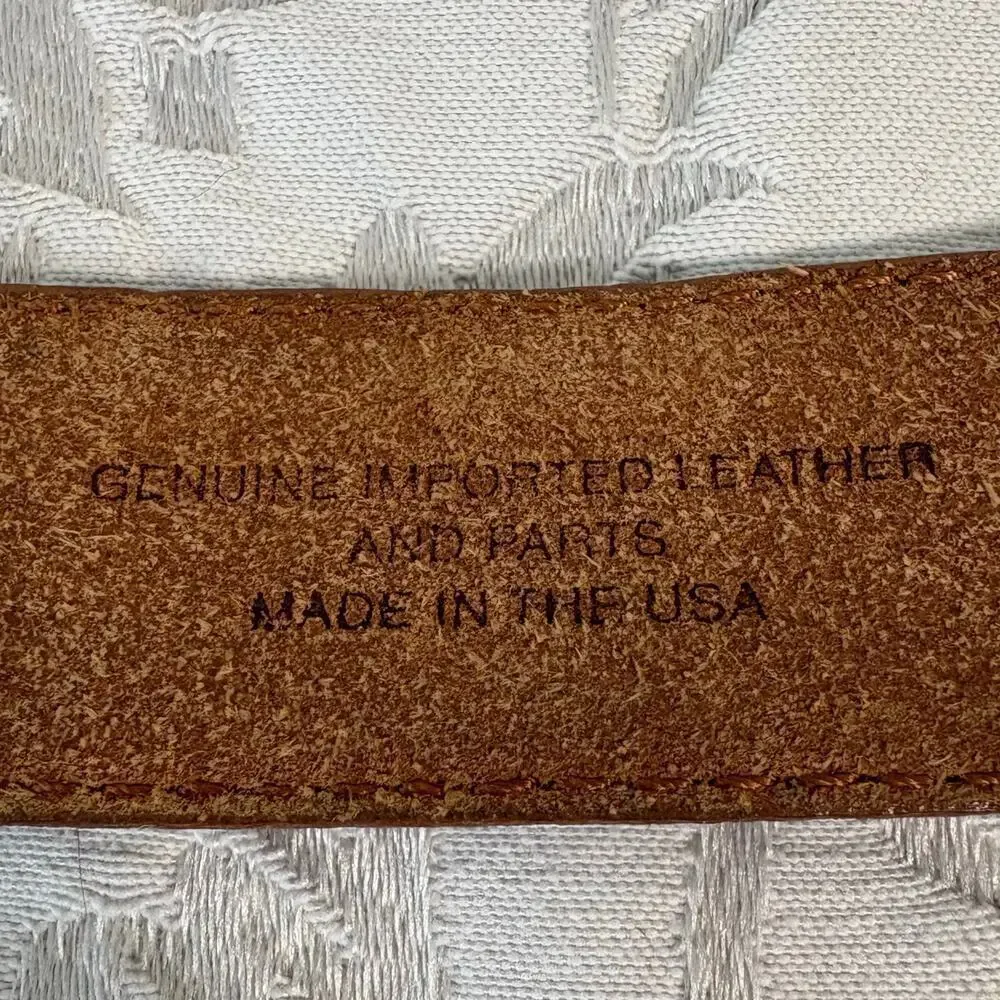 J CREW Leather Belt Men's Saddle Tan Sz36 Granola Cowboy Rustic Western Southern